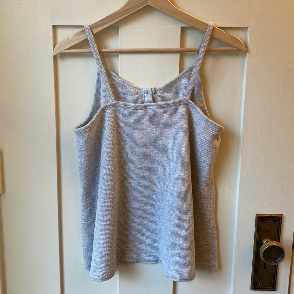 Gray Ribbed Tank Top - Picture 2 of 2